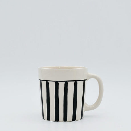 Costa Nova Mar | Striped Ceramic Mug - Black