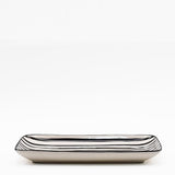 Costa Nova Mar | Striped Ceramic Serving Platter - Black