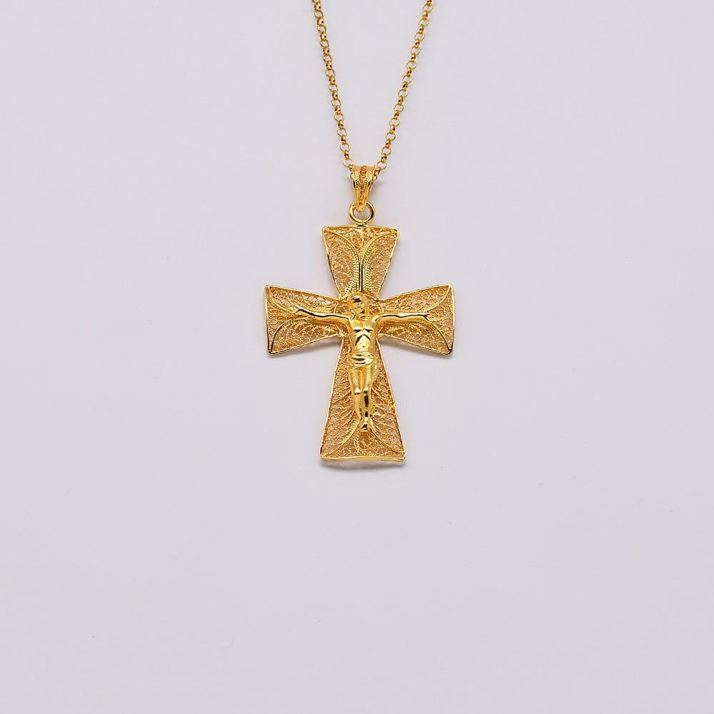 Crucifixo I Gold-plated Silver Pendant - 2.0''