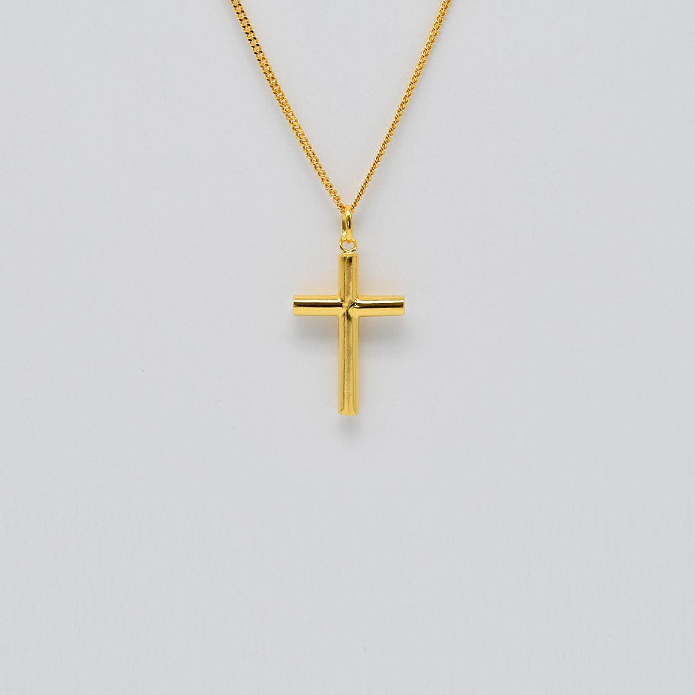 Cruz I Gold-plated Silver Necklace