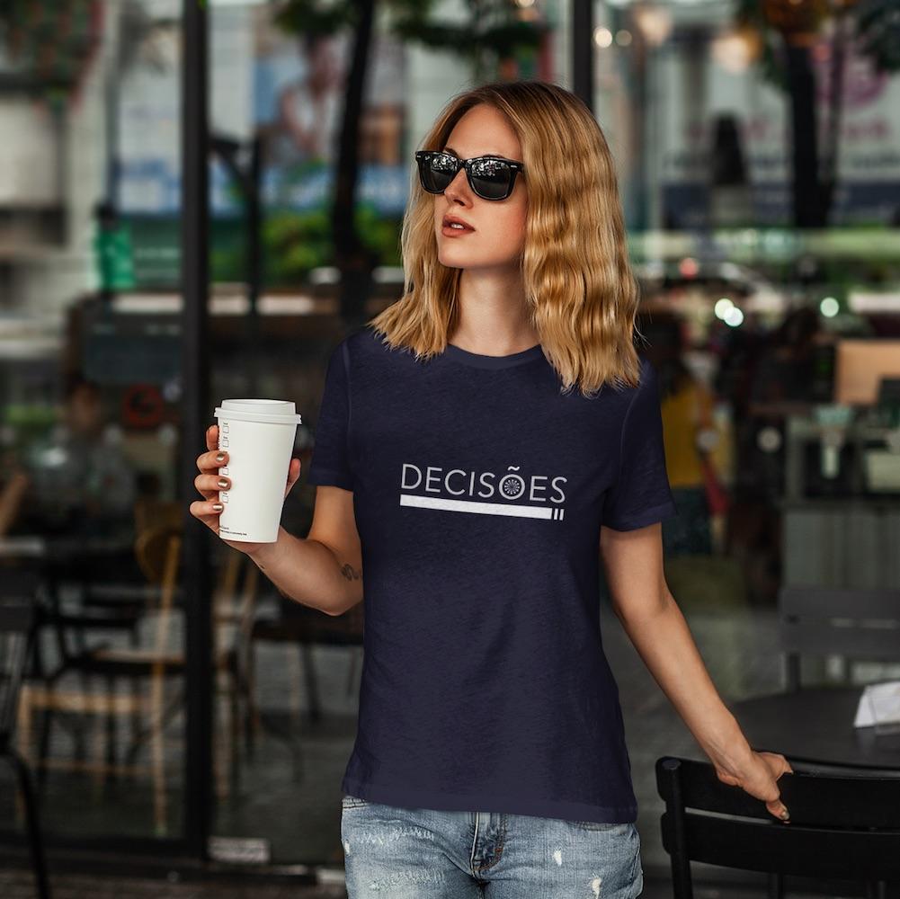 Decisões I Unisex T-shirt - Navy Blue