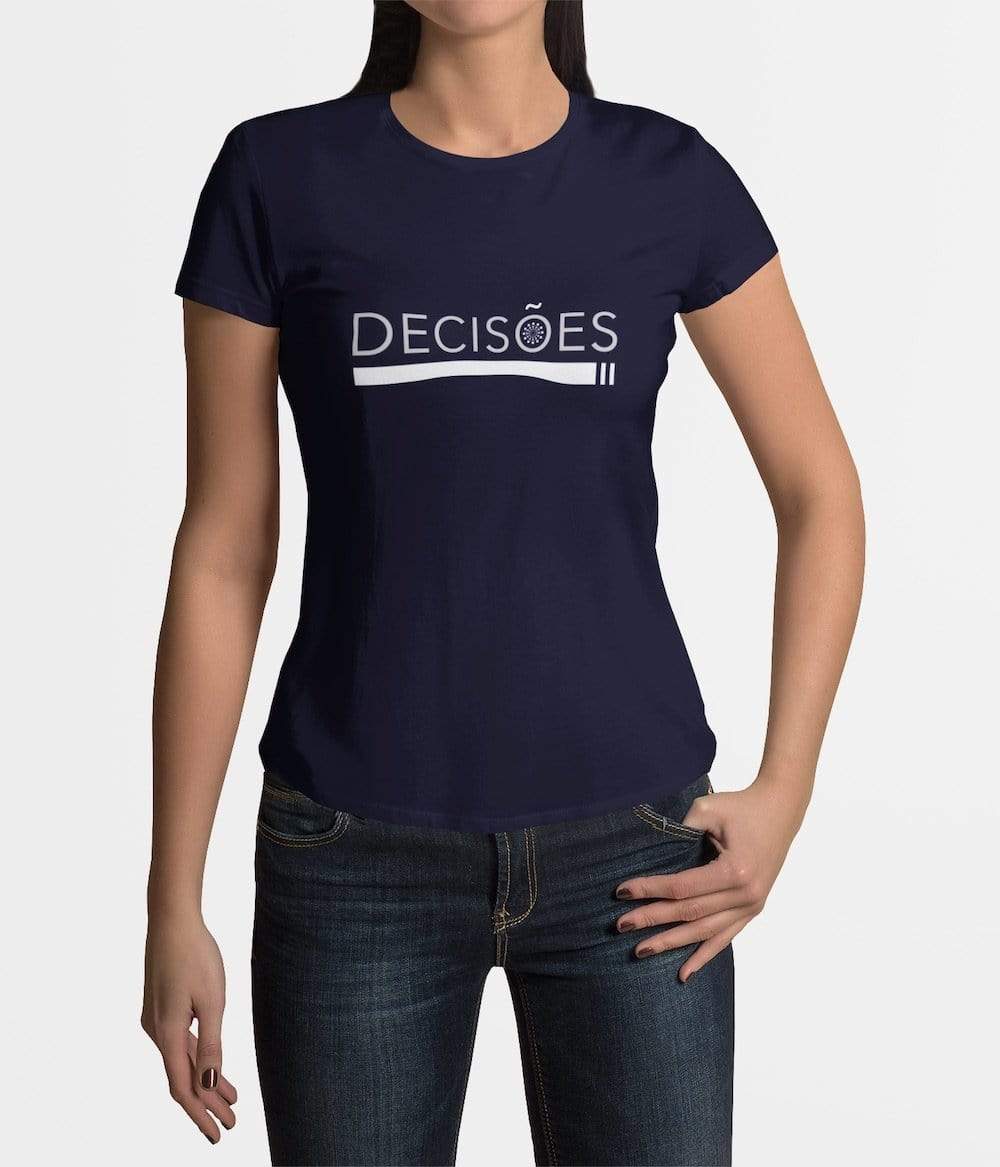 Decisões I Women's T-shirt - Navy Blue