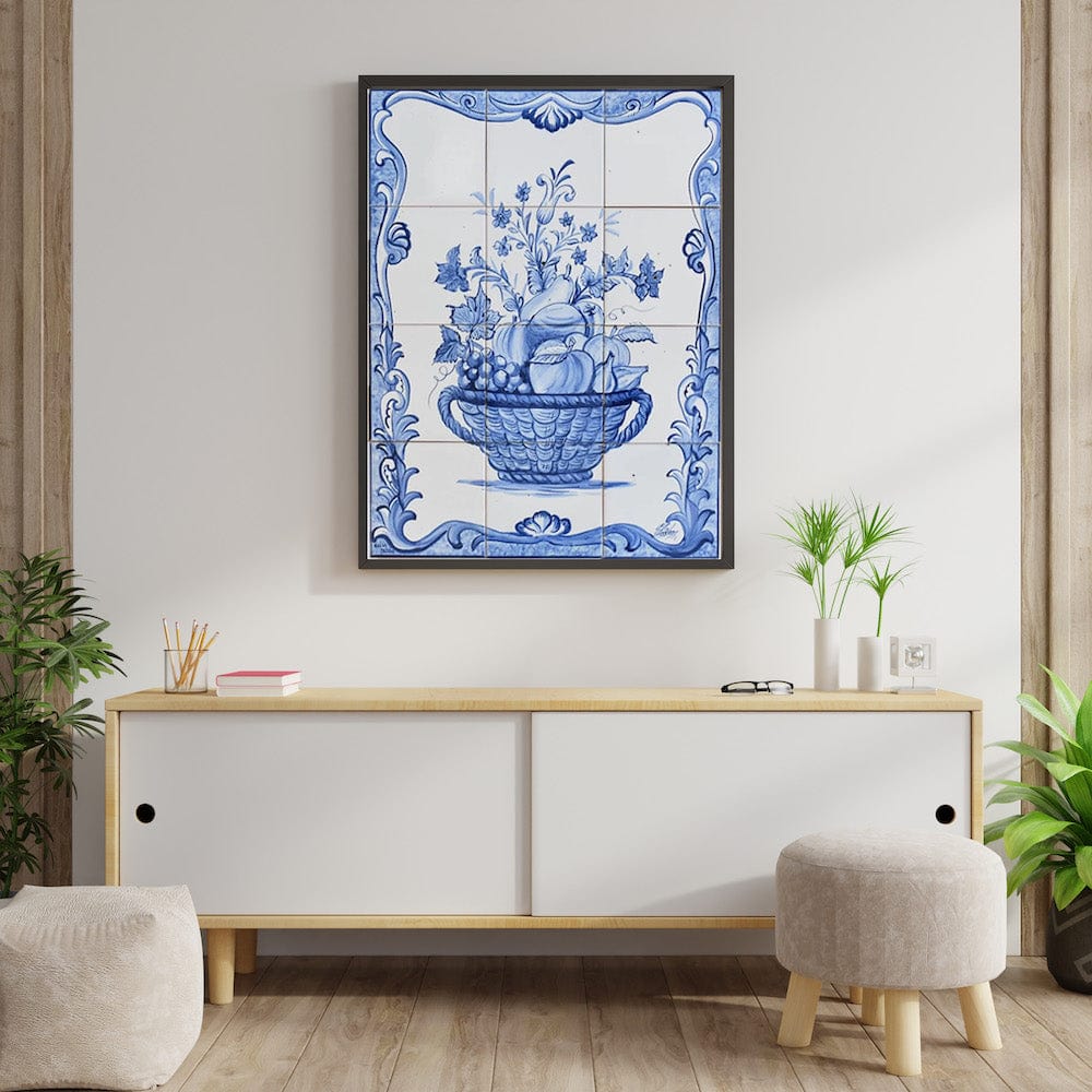 Decorative Panel of 12 Azulejos - 24x18''