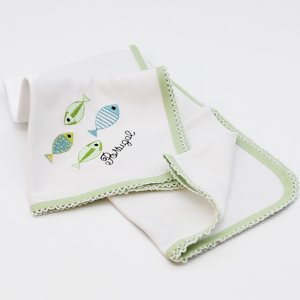 Doudou en coton "Sardinhas" - Vert