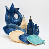 Fish-shaped Ceramic Bread/Butter Plate - Blue