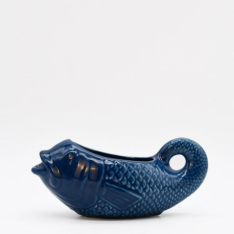 Fish-shaped Ceramic Gravy Boat - Blue