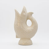 Fish-shaped Ceramic Pitcher - Green & white