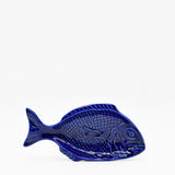 Fish-shaped Ceramic Plate - Blue 9.8"