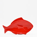 Fish-shaped Ceramic Plate - Red 11.8"