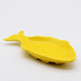 Fish-shaped Ceramic Plate - Yellow 9.8"