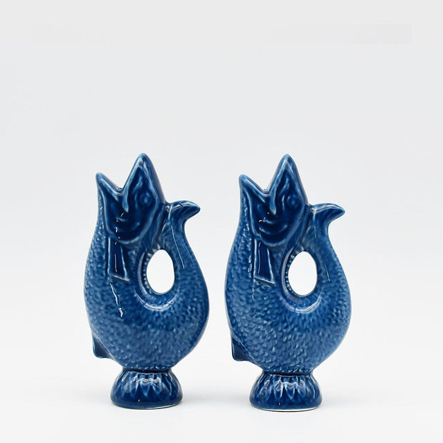 Fish-shaped Ceramic Salt and Pepper Shaker - Blue