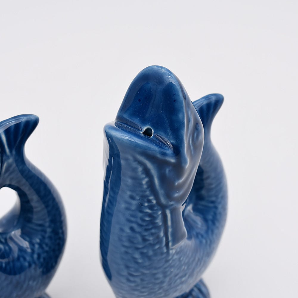 Fish-shaped Ceramic Salt and Pepper Shaker - Blue