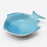 Fish-shaped Ceramic Soup Plate - Turquoise