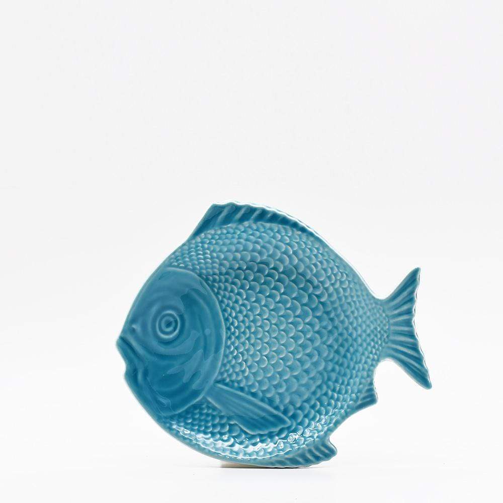 Fish-shaped Ceramic Stater Plate - Turquoise