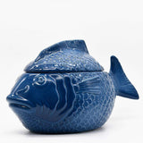 Fish-shaped Ceramic Tureen - Blue