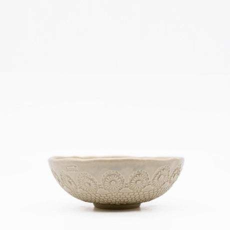 Flores I Beige bowl - 6.3''