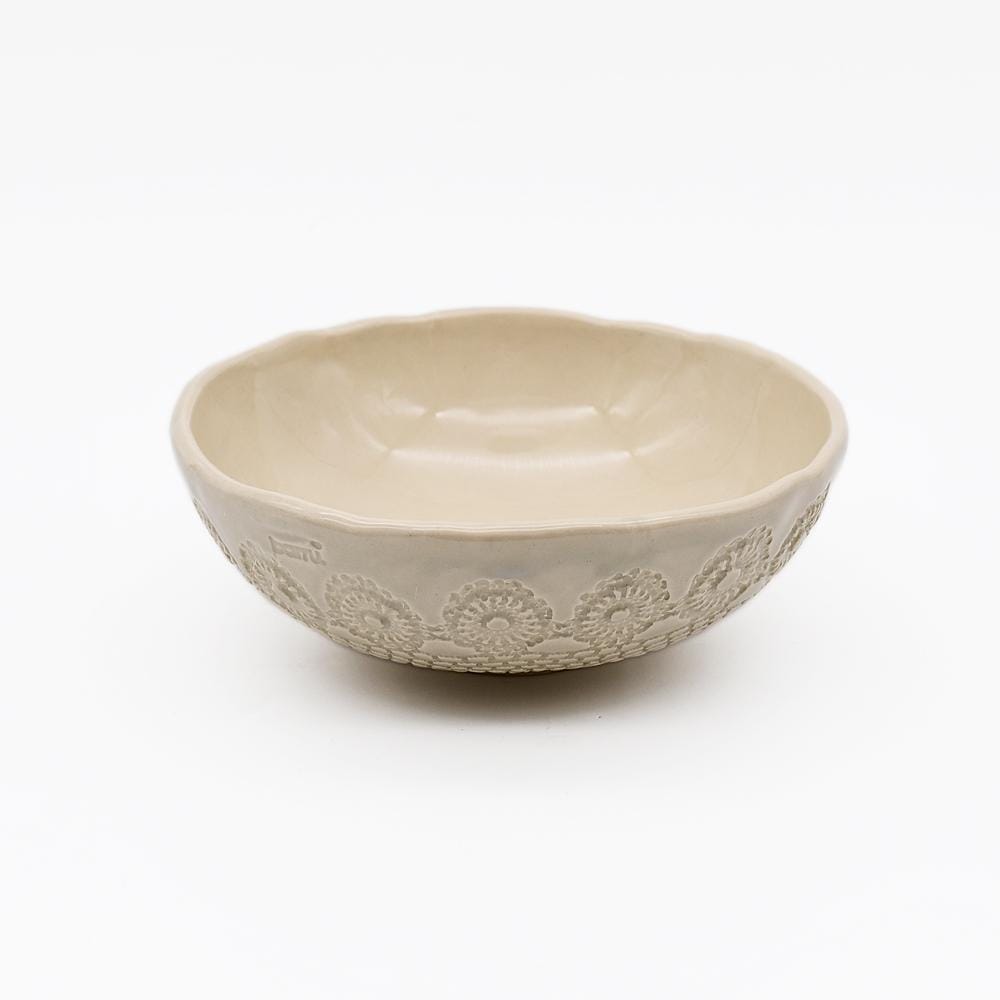 Flores I Beige bowl - 6.3''