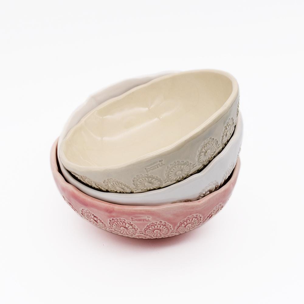 Flores I Beige bowl - 6.3''