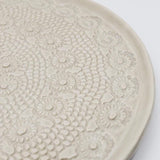 Flores I Beige plate - 10.6''