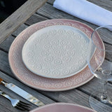 Flores I Beige Plate - 20cm