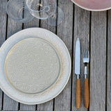 Flores I Beige Plate - 20cm