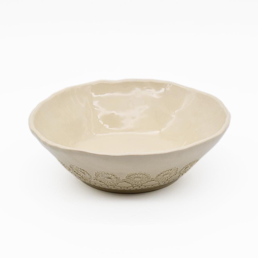 Flores I Beige salad bowl - 19cm