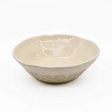 Flores I Beige salad bowl - 19cm