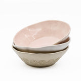 Flores I Beige salad bowl - 19cm