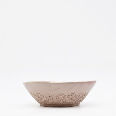 Flores I Pink salad bowl - 19cm