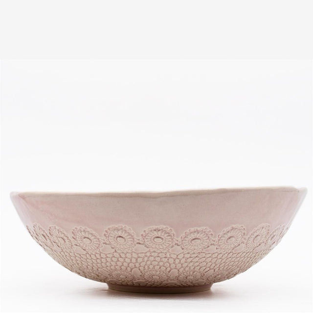 Flores I Pink salad bowl - 25cm