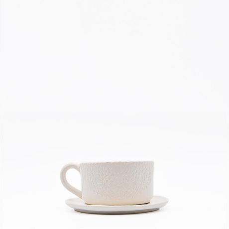 Flores I White cup and saucer - 12cm