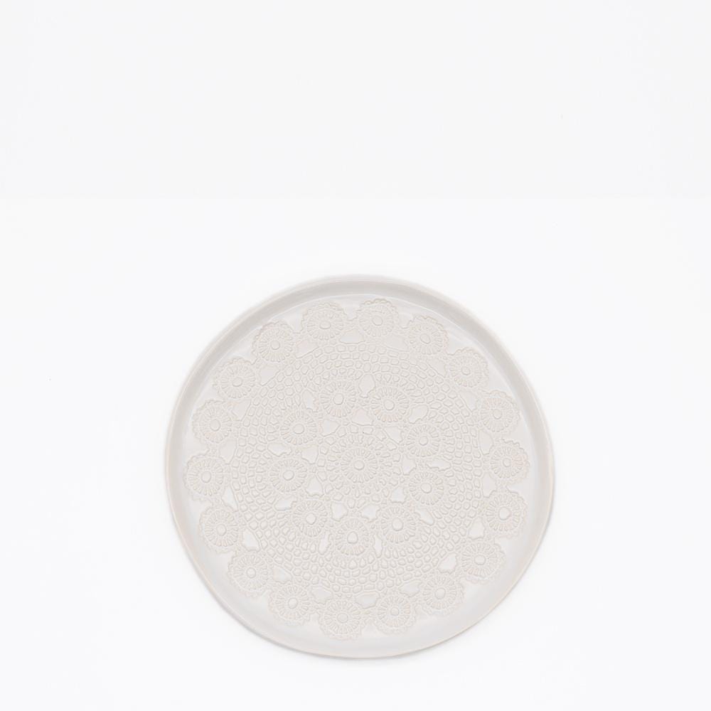 Flores I White plate - 20cm