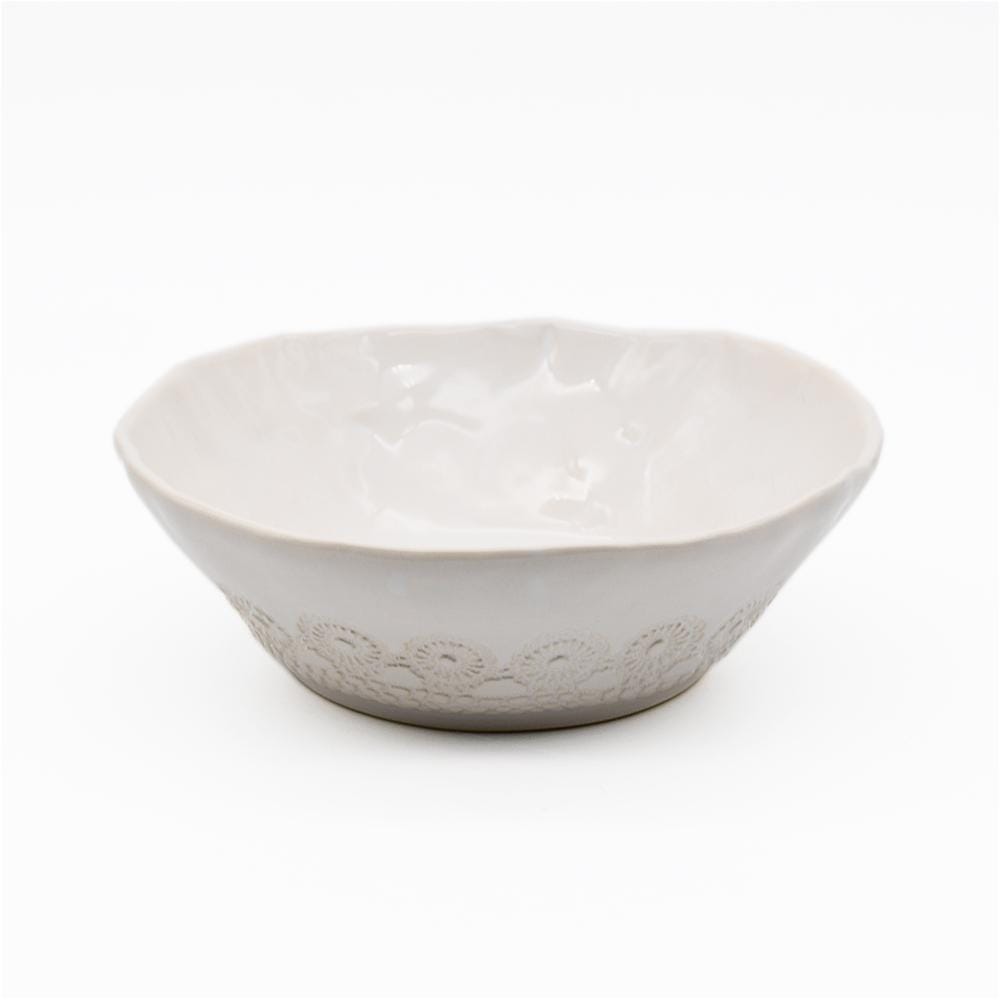 Flores I White salad bowl - 19cm