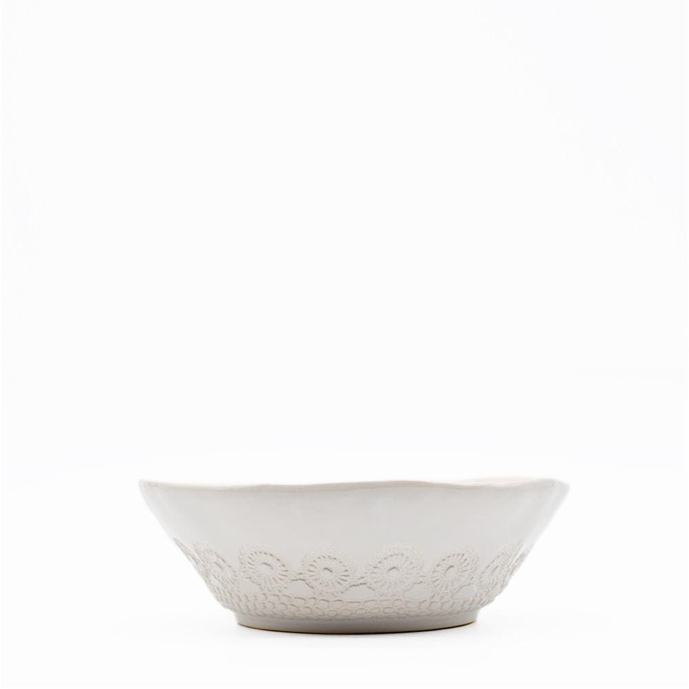 Flores I White salad bowl - 19cm