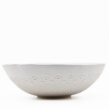 Flores I White salad bowl - 25cm