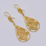 Gold-plated silver earrings - 2.3"