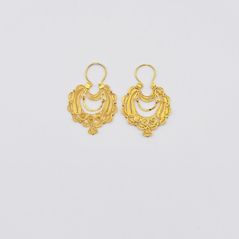 Gold-plated Silver Earrings - 4cm