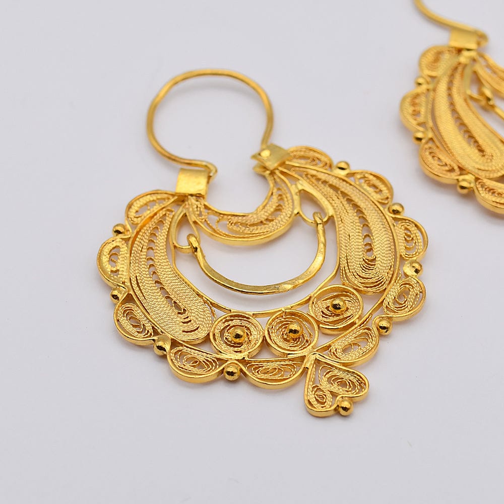 Gold-plated Silver Earrings - 4cm