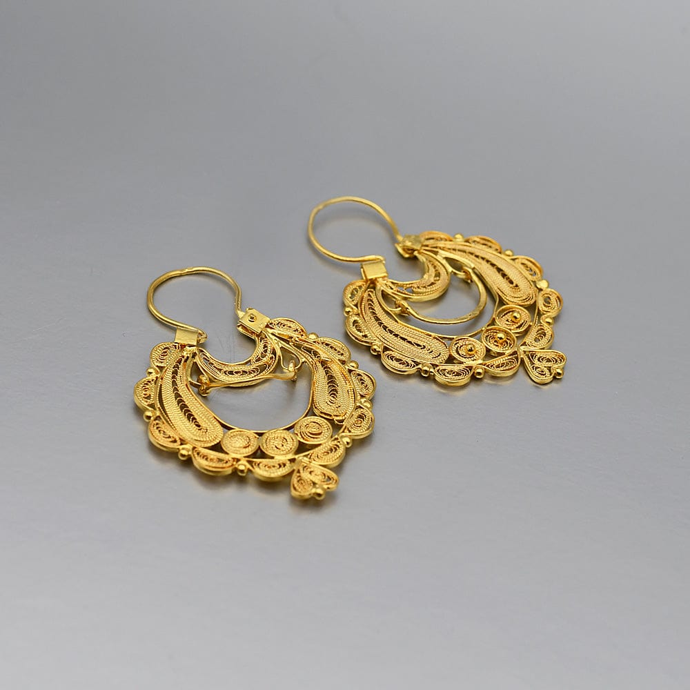 Gold-plated Silver Earrings - 4cm