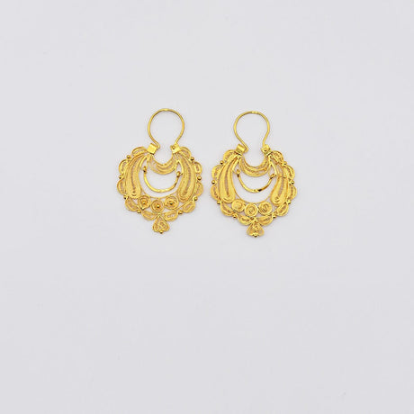 Gold-plated Silver Earrings - 4cm