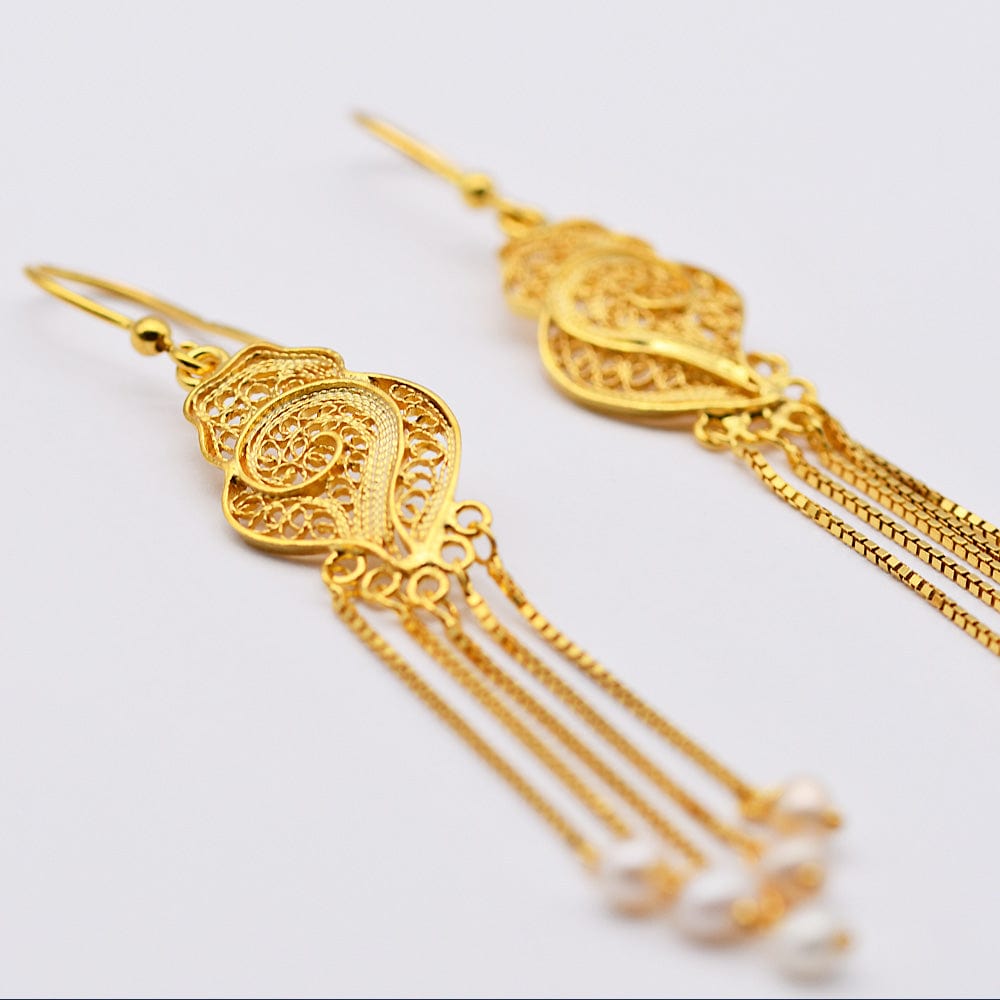 Gold-Plated Silver Earrings