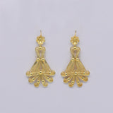 Gold plated Silver Filigree Earrings - 2.6''