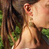 Gold plated Silver Filigree Earrings