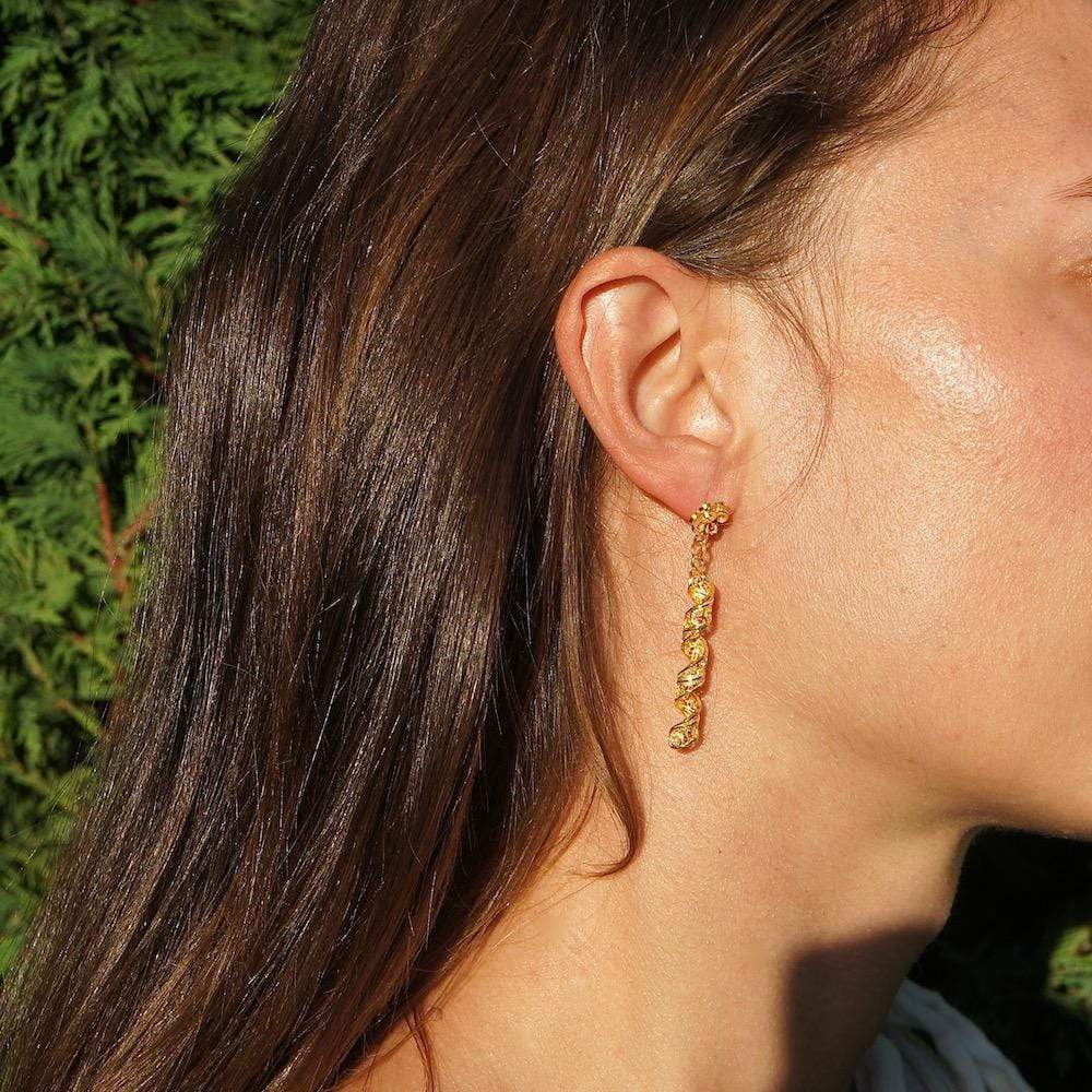 Gold plated Silver Filigree Earrings