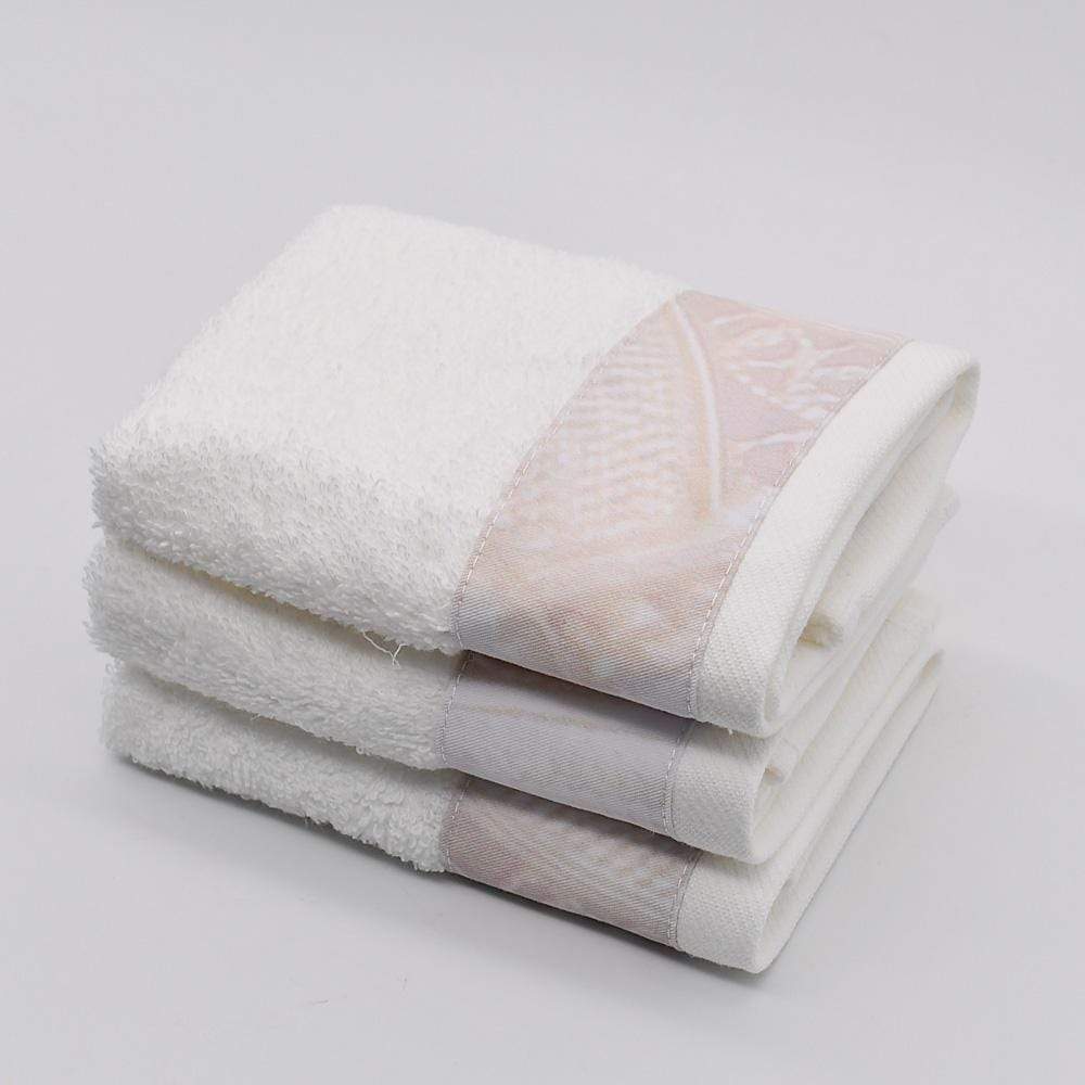 Hand Towel with beige borders - Set of 3