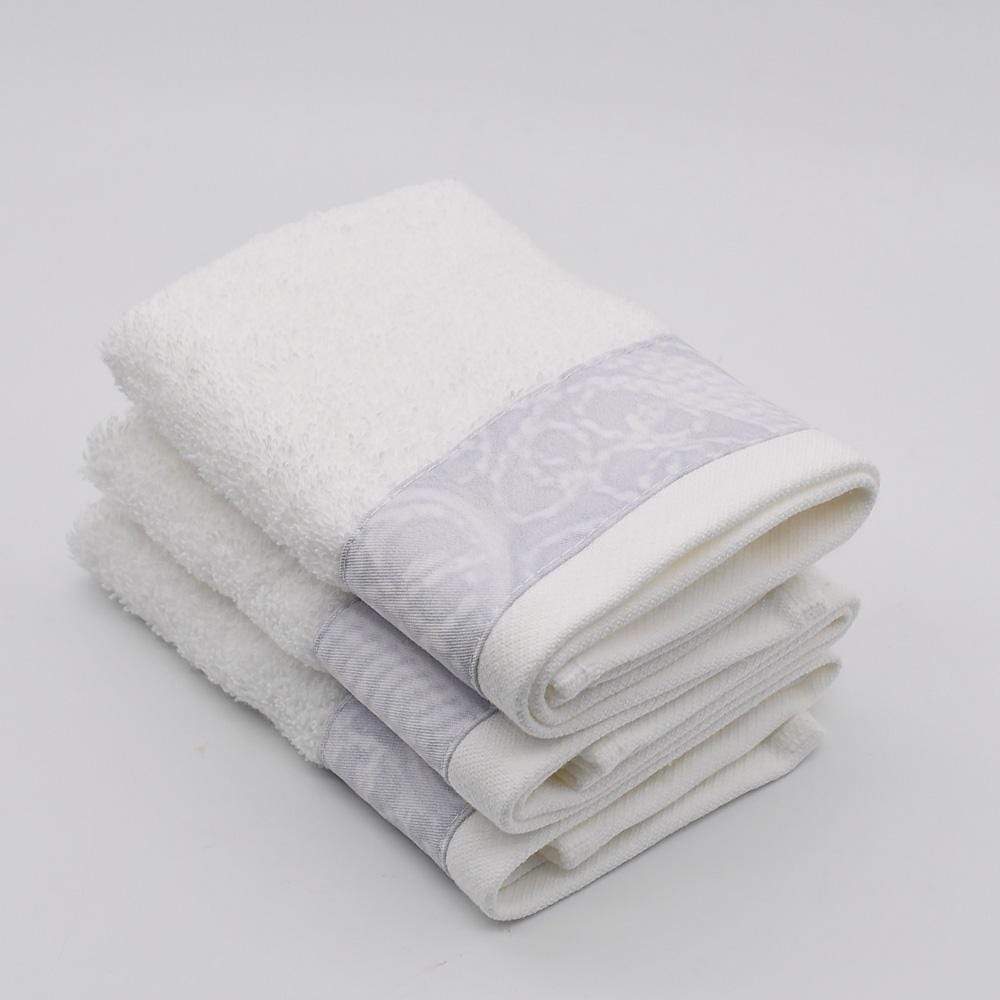 Hand Towel with grey borders - Set of 3