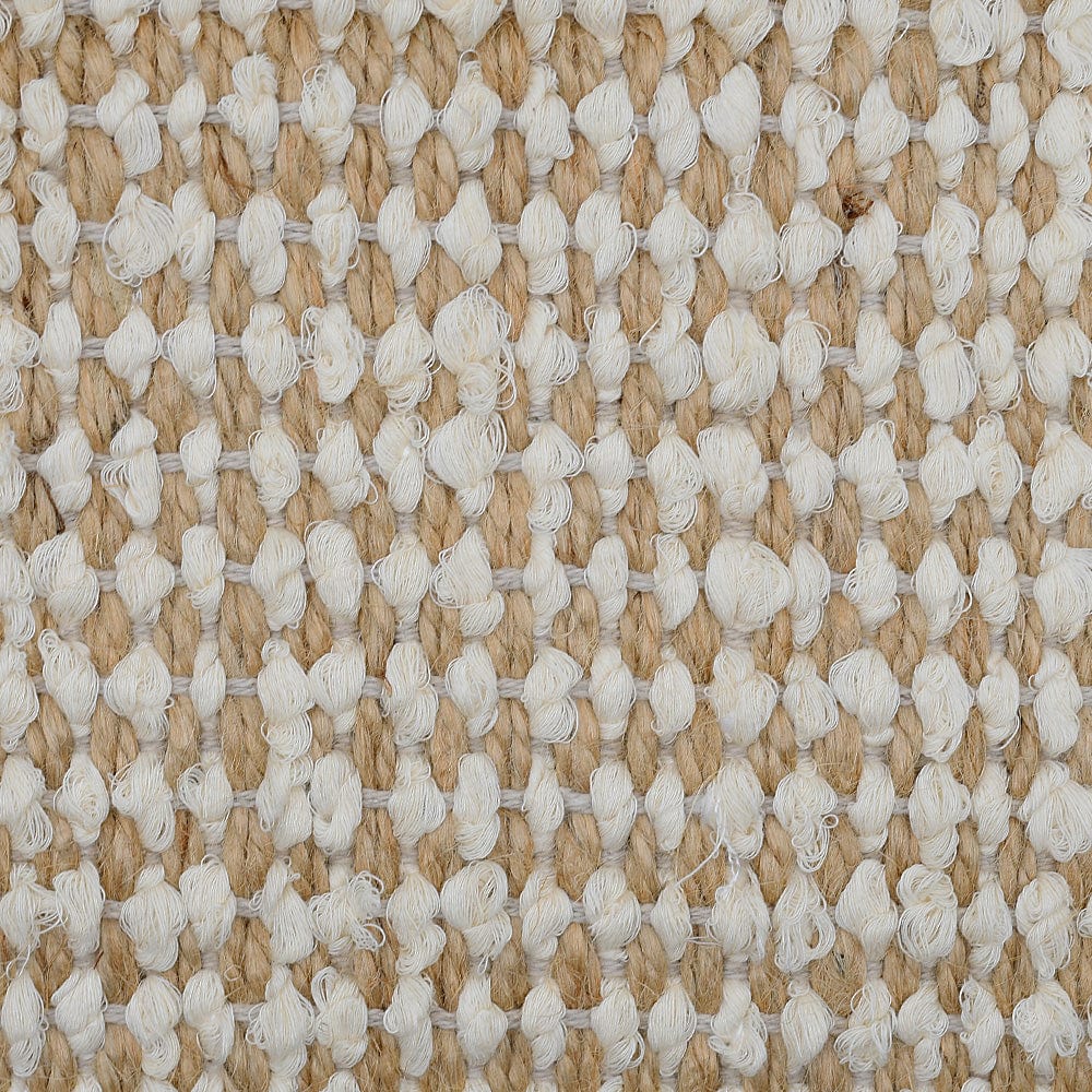 Handmade sisal and Cotton Rug 75x25'' - White