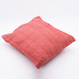 Herringbone I Pillow Cover 20x20" - Red