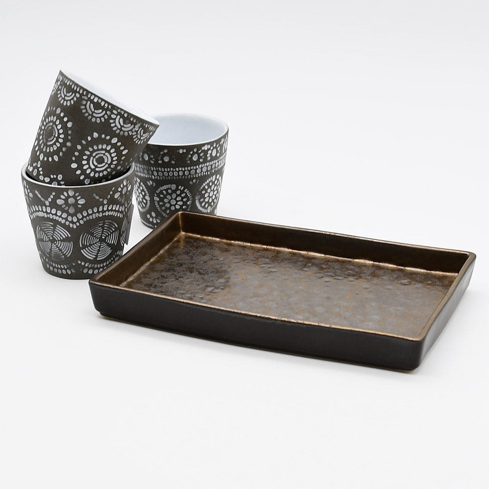 Lagoa I Small Rectangular Dish - Bronze