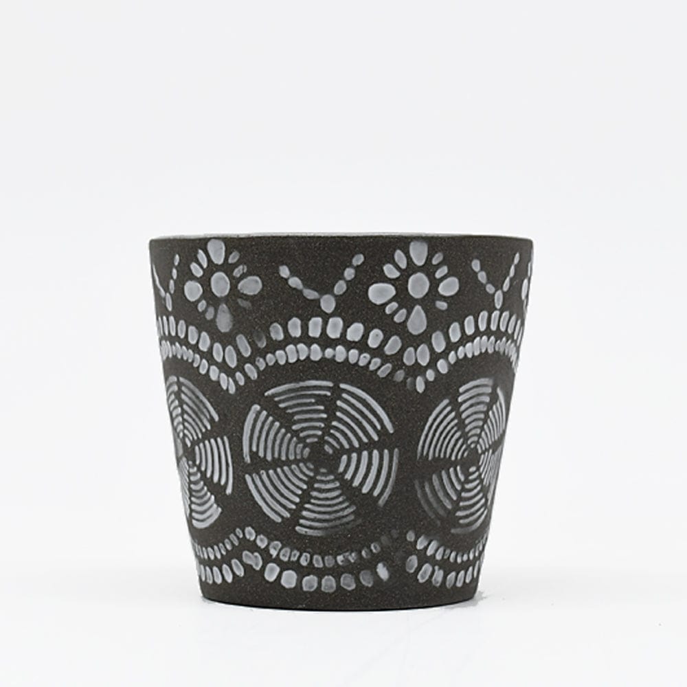 Lagoa | Stoneware Espresso Cup - Black Motif 4